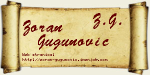 Zoran Gugunović vizit kartica